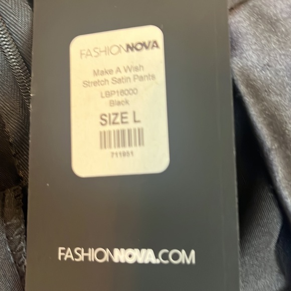 Fashion Nova Size L Make a Wish Satin Like Pants! Super Cute!!! - Picture 6 of 6